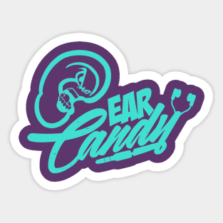 Ear Candy Studio (Turquoise Print) T-Shirt Sticker